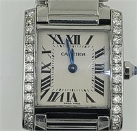Cartier Tank Francaise Ladies Diamond Watch