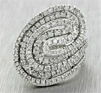 Sonia B Bitton 14 Kt Diamond Swirl Ring 1.50 Cts