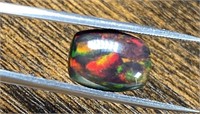 Certified 3.95 Cts Natural Ethiopian Black Opal