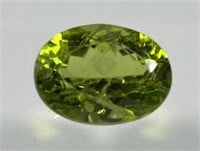 Certified 6.35 Cts Natural Oval Cut Peridot