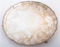 ENGLISH STERLING FOOTED SALVER