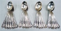 PERUVIAN STERLING TABLE SPOONS (24)