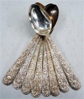 KIRK REPOUSSE TABLE SPOONS (8)