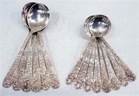 STERLING CREAM SOUP / SOUP SPOONS (14)