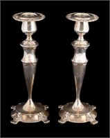 PAIR TIFFANY STERLING CANDLESTICKS