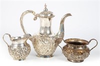 STERLING INDIVIDUAL TEA SERVICE (3) PIECES