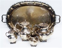 STERLING TEA AND COFFEE SERVICE (5) PIECES