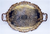 LARGE VICTORIAN PLATED TRAY