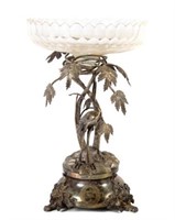 VICTORIAN PLATED STORK COMPOTE