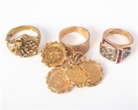 14KT YELLOW GOLD RINGS (3)