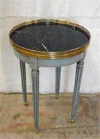 ITALIAN PROVINCIAL MARBLE TOP TABLES (2)