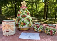 Royal Albert Votive, Cookie Jar & Santa Mug