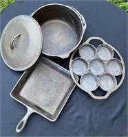 3 Pcs Cast Iron