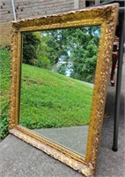 Heavily Detailed Gold Hanging Mirror