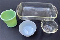 4 Pcs Fire-King Dishes