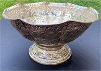 Decorative Metal Embossed Bowl