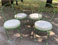 4 Pcs MeadowCraft Wire Outdoor Chairs