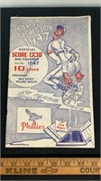 1947 Philadelphia Phillies signed score card