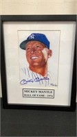Signed Mickey Mantle picture