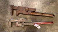 Trimo 18" Pipe Wrench and a Walworth Pipe Wrench