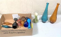 oil lamp miniatures & art glass stopper bottles