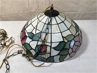 modern stain glass swag lamp