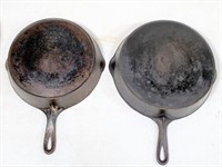 2 cast iron skillets- wagner-ware