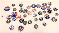 political pins- reproduced in 1980