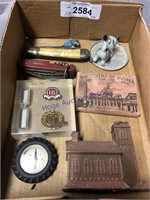 POCKET KNIVES, SAND TIMER, LITTLE BROWN CHURCH