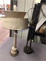 PAIR OF OLD LAMPS
