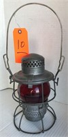 Southern Railway red globe lantern