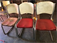 Vintage metal chairs x 3