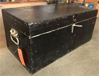 Antique wooden tool chest