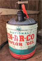 National EN-AR-CO metal motor oil 5 gal can