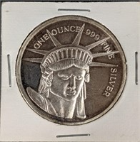Statue of Liberty Silver Round (1 oz .999 silver)