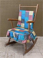 Vintage Wooden Doll Rocking Chair