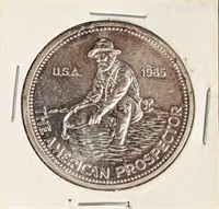 1985 The American Prospector Silver Round (1 oz)