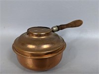 Vintage Copper Ashtray with Wooden Handle