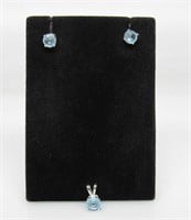 2 ct Aquamarine Earrings & Pendant Set