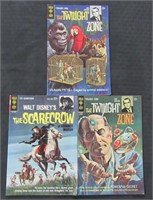 (3) 1964 - 1968 Gold Key Twilight Zone / Scarecrow