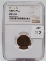 1911 D 1C NGC AU DETAILS CLEANED