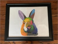 Signed Original Rabbit Painting (17x21)