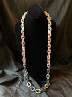 Long Chunky Plastic Links Necklace