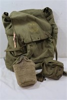 U.S. Military Canteen&Canvas Back Pack