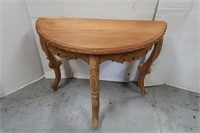 Solid Wood DemiLune Table made in