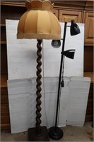 Vintage Wood Floor Lamp-71"H&Metal Floor