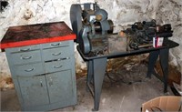 Metal Lathe w/ Cabinet of Accesories & Tooling