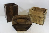 Vintage Wood Storage Boxes