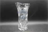 Heavy Twisted Glass Vase