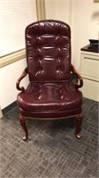 2 HICKORY LEATHER CO., RED CHAIRS